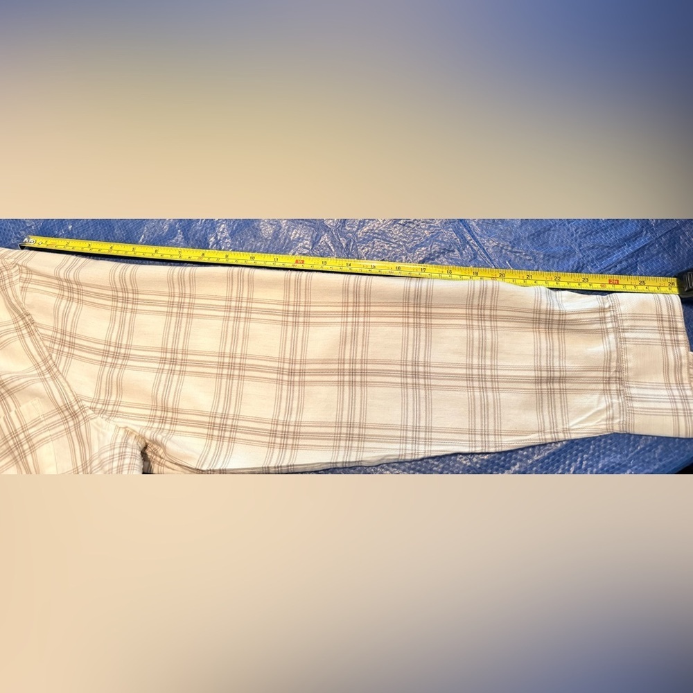 Vince Men's Beige Plaid Shirt Size XL - Picture 12 of 15